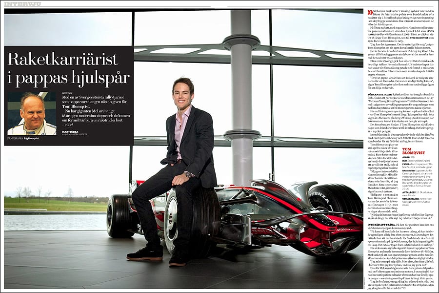 Racing Driver Tom Blomqvist