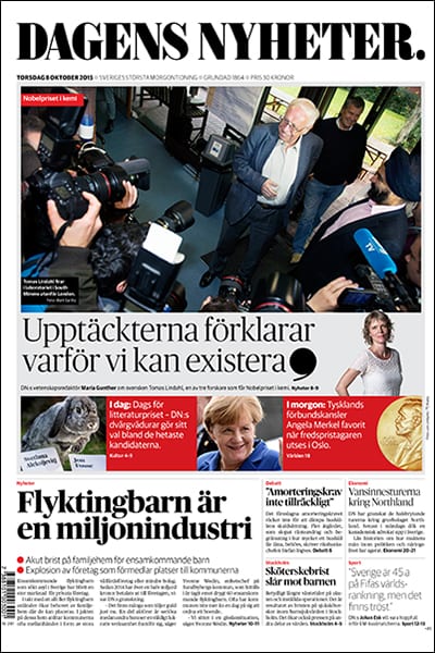 Tomas Lindahl Nobel Prize winner Chemistry 2015