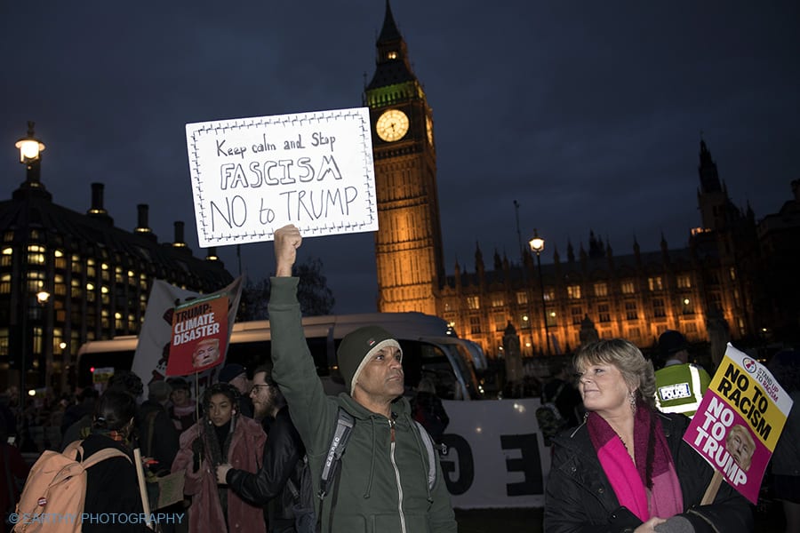 Donald Trump Protest Parliament Square London