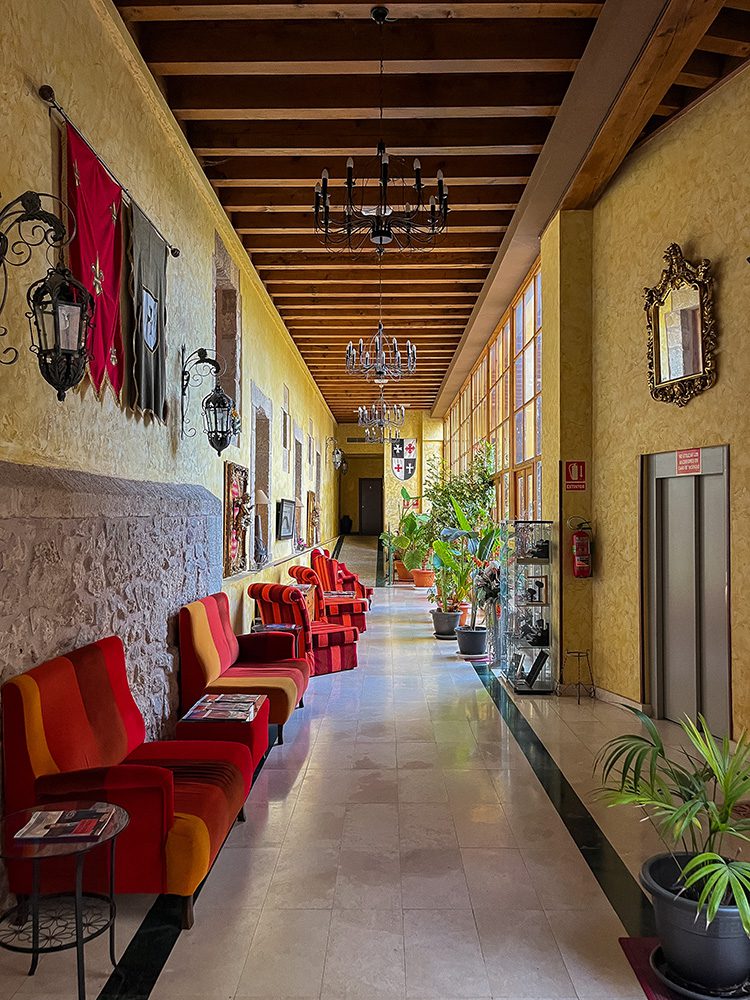 Historic interior of Hotel San Antón Abad in Villafranca Montes de Oca on the Camino Francés